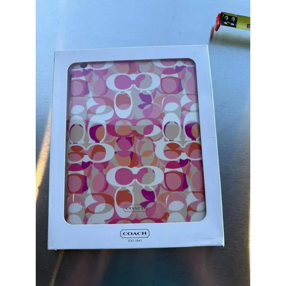 COACH Molded iPAD 2 3 4 Multi-color Pink Orange Cream White